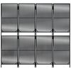 vidaXL Paravent 4-tlg. Schwarz Poly Rattan