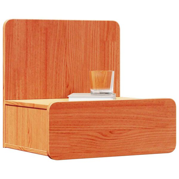 vidaXL Nachttisch 2 pcs Wachsbraun 44 x 32,5 x 40 cm Massivholz Kiefer