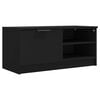 vidaXL TV-Schrank Schwarz 80x35x36,5 cm Holzwerkstoff