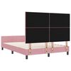 vidaXL Boxspringbett mit Kopfteil Rosa 160 x 200 cm Samt