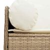 vidaXL Gartensofa mit Kissen 3-Sitzer Beige Poly Rattan