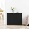 vidaXL Sideboard Schwarz Eichen-Optik 90,5 x 30 x 70 cm Holzwerkstoff
