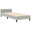 vidaXL Boxspringbett mit Kopfteil Hellgrau 80 x 200 cm Samt