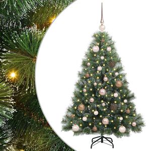 vidaXL K&uuml;nstlicher Weihnachtsbaum mit 150 LEDs Gr&uuml;n 120 cm PE und PVC