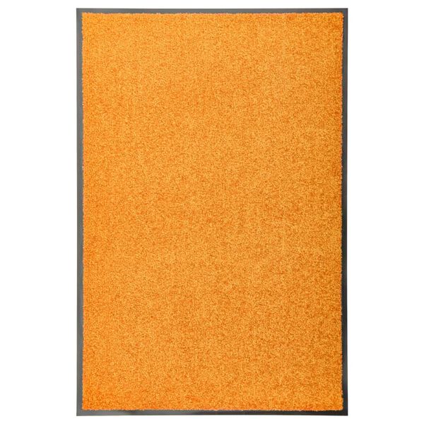 vidaXL Fußmatte Waschbar Orange 60x90 cm