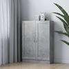 vidaXL B&uuml;cherschrank Betongrau 82,5x30,5x115 cm Holzwerkstoff