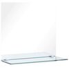 vidaXL Wandspiegel mit Regal 30&times;30 cm Hartglas