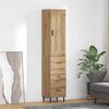 vidaXL Highboard Artisan-Eiche 34,5 x 34 x 180 cm Holzwerkstoff
