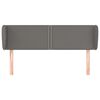 vidaXL Kopfteil mit Ohren Grau 147x23x78/88 cm Kunstleder