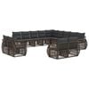 vidaXL Gartensofa-set 13 stk. Grau und Dunkelgrau Poly-Rattan
