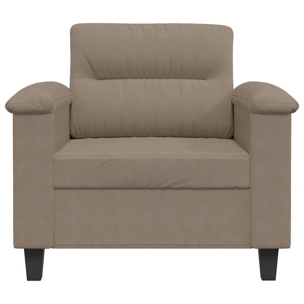 vidaXL Sessel Taupe 60 cm Mikrofasergewebe