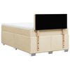 vidaXL Boxspringbett mit Matratze Creme 120x190 cm Stoff