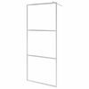 vidaXL Duschwand f&uuml;r Begehbare Dusche Halbmattiertes ESG-Glas 80x195cm