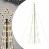 vidaXL LED Weihnachtsbaum mit Erdspie&szlig;en 1534 LEDs Warmwei&szlig; 500 cm