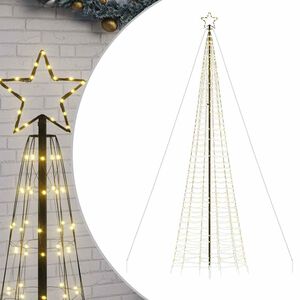 vidaXL LED Weihnachtsbaum mit Erdspie&szlig;en 1534 LEDs Warmwei&szlig; 500 cm