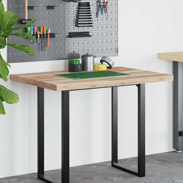 vidaXL Schreibtischplatte Unbehandelt 100x80x4 cm Massivholz Akazie