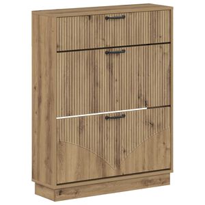 vidaXL Schuhschrank HOORN 78 x 24 x 100 cm Holzwerkstoff Artisan-Eiche