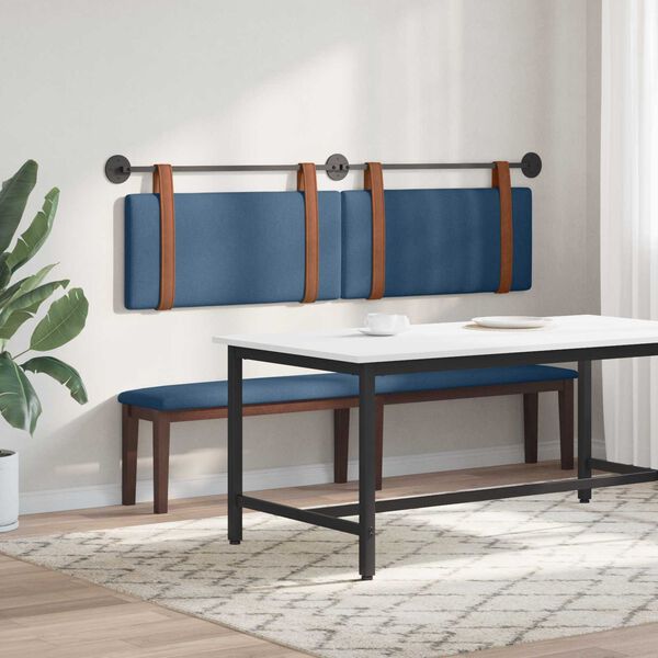 vidaXL H&auml;ngevorderseite Wandmontiert Blau 170 x 55 x 5 cm Antikes PU