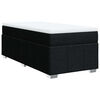vidaXL Boxspringbett mit Matratze Schwarz 100x200 cm Stoff