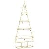 vidaXL Metall Weihnachtsbaum Gold 125 cm Pulverbeschichteter Stahl