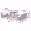 vidaXL Gartensofa-set mit Kissen 9 pcs Beige Poly-Rattan