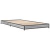 vidaXL Bettgestell Grau Sonoma 75x190 cm Holzwerkstoff und Metall