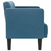 vidaXL Zweisitzer-Sofa Blau 111 cm Samt