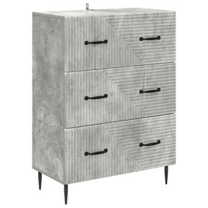 vidaXL Schubladenschrank Betongrau 66 x 34,5 x 89,5 cm Holzwerkstoff