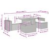 vidaXL 6-tlg. Garten-Sofagarnitur mit Kissen Beige Poly Rattan