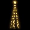 vidaXL Weihnachtsbaum Kegelform 84 LEDs Deko Warmwei&szlig; 50x150 cm