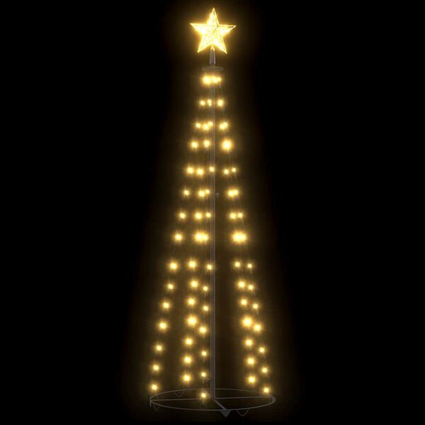 vidaXL Weihnachtsbaum Kegelform 84 LEDs Deko Warmwei&szlig; 50x150 cm