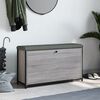 vidaXL Schuhbank mit Klappe Grau Sonoma 102x32x56 cm