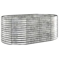 vidaXL Hochbeet Pulverbeschichteter Stahl 175x100x68 cm Silbern