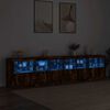 vidaXL Sideboard mit LED-Leuchten R&auml;uchereiche 283x37x67 cm