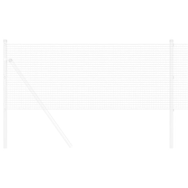 vidaXL Geschwei&szlig;ter Drahtzaun Silber 0,8 x 25 m