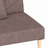 vidaXL Schlafsofa 2-Sitzer mit 2 Kissen Taupe Stoff