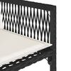 vidaXL 11-tlg. Garten-Essgruppe mit Kissen Schwarz Poly Rattan