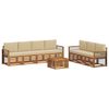 vidaXL Sofagarnituren 8 stk. Natur und Beige Massivholz Akazie