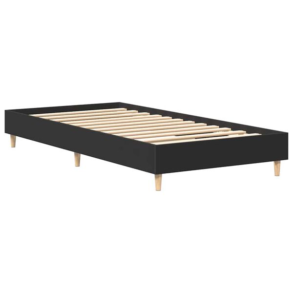 vidaXL Bettgestell ohne Matratze Schwarz 75x190 cm Holzwerkstoff