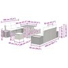 vidaXL Gartensofa-set 8 pcs Beige Poly-Rattan