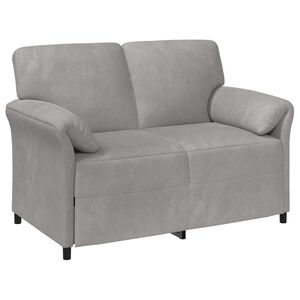 vidaXL 2-Sitzer Sofa Hellgrau 138 x 83 x 95 cm Samt
