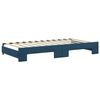 vidaXL Tagesbett Ausziehbar mit Matratzen Blau 100x200 cm Samt