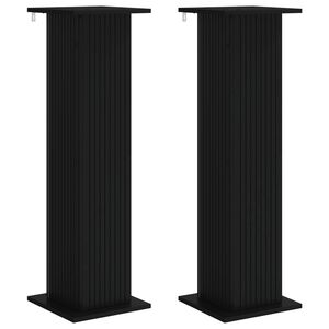 vidaXL Pflanzenst&auml;nder 2 pcs Schwarz 30,5 x 30 x 100,5 cm