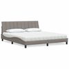 vidaXL Bett mit Matratze "Hanko" Taupe 180x200 cm Stoff