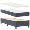 vidaXL Boxspringbett mit Matratze Dunkelgrau 80 x 200 cm Samt