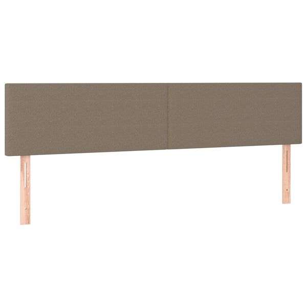 vidaXL LED Kopfteil Taupe 180x5x78/88 cm Stoff