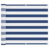 vidaXL Balkonsichtschutz Blau und Wei&szlig; 100 x 400 cm Oxford-Stoff