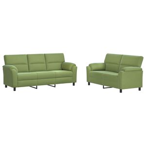 vidaXL Sofa-Set 2 pcs Hellgr&uuml;n Samt