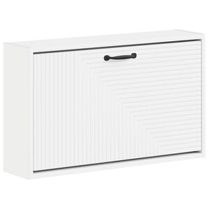 vidaXL Wandmontierter Schuhschrank HAARLEM 71 x 17 x 43 cm Wei&szlig;