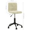 vidaXL Esszimmerstuhl Drehbar Creme Samt